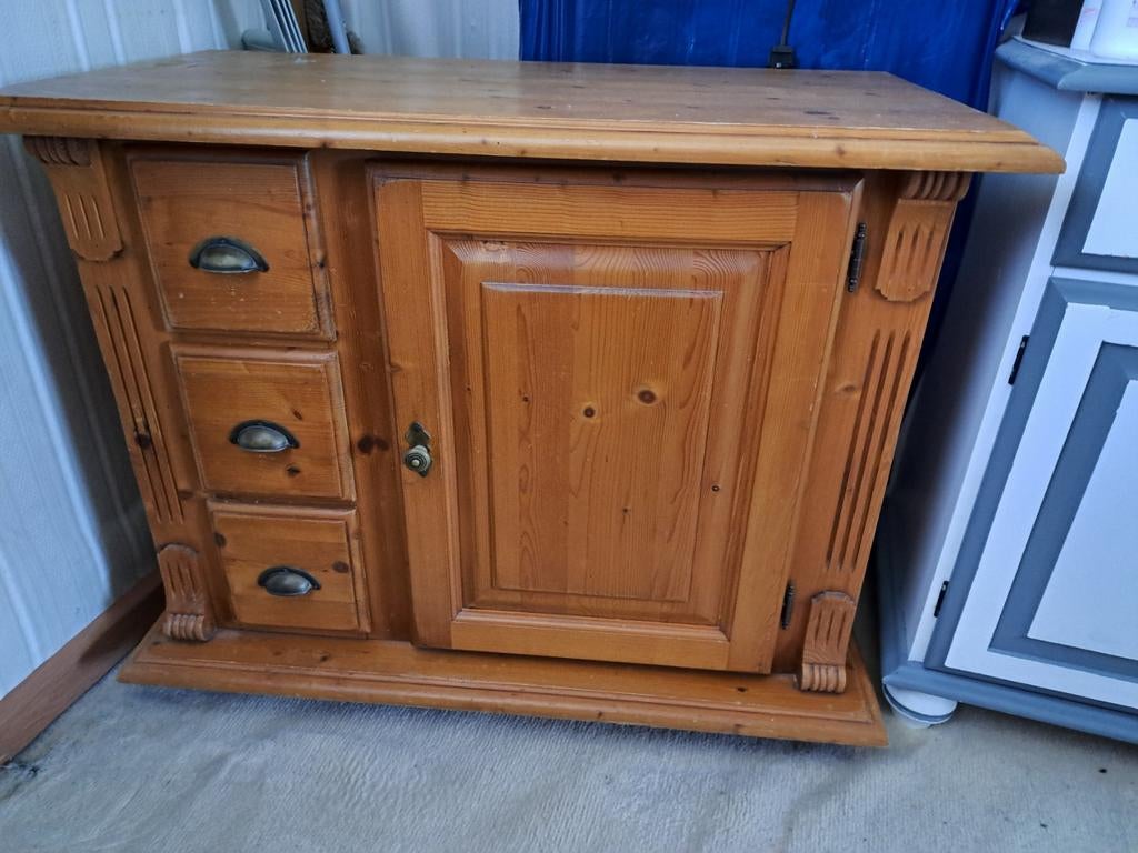 Grenen kastje, Ophalen, Gebruikt, 25 tot 50 cm, 50 tot 100 cm