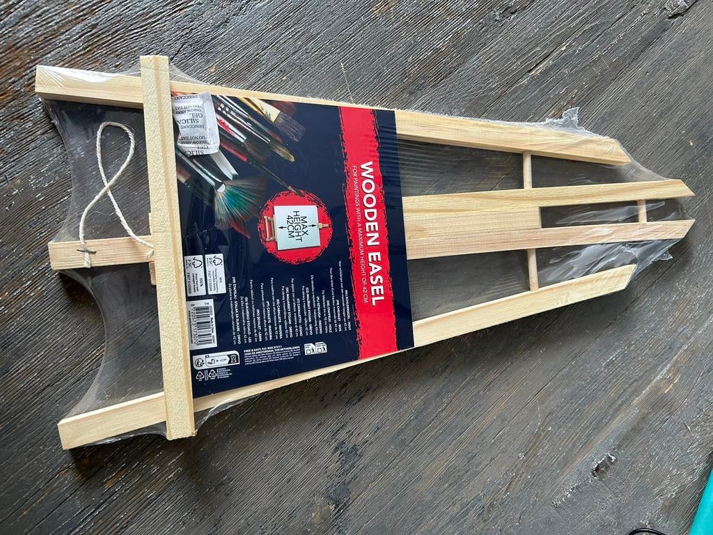 Nieuwe houten schildersezel - ideaal voor kunstenaars, Hobby en Vrije tijd, Schilderen, Ophalen of Verzenden, Nieuw, Ezel