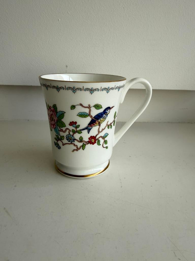 Aynsley Pembroke blue bird porseleinen beker, Ophalen of Verzenden