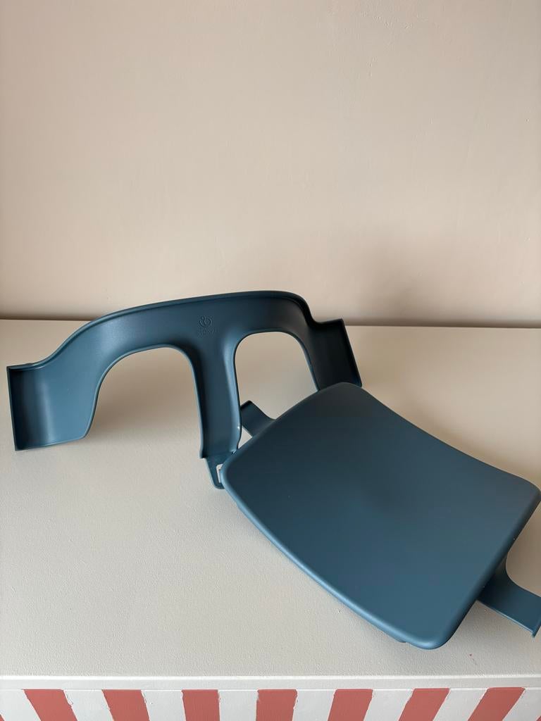 Stokke baby set in blauw - Zo goed als nieuw, Kinderen en Baby's, Kinderstoelen, Ophalen of Verzenden, Zo goed als nieuw, Overige typen