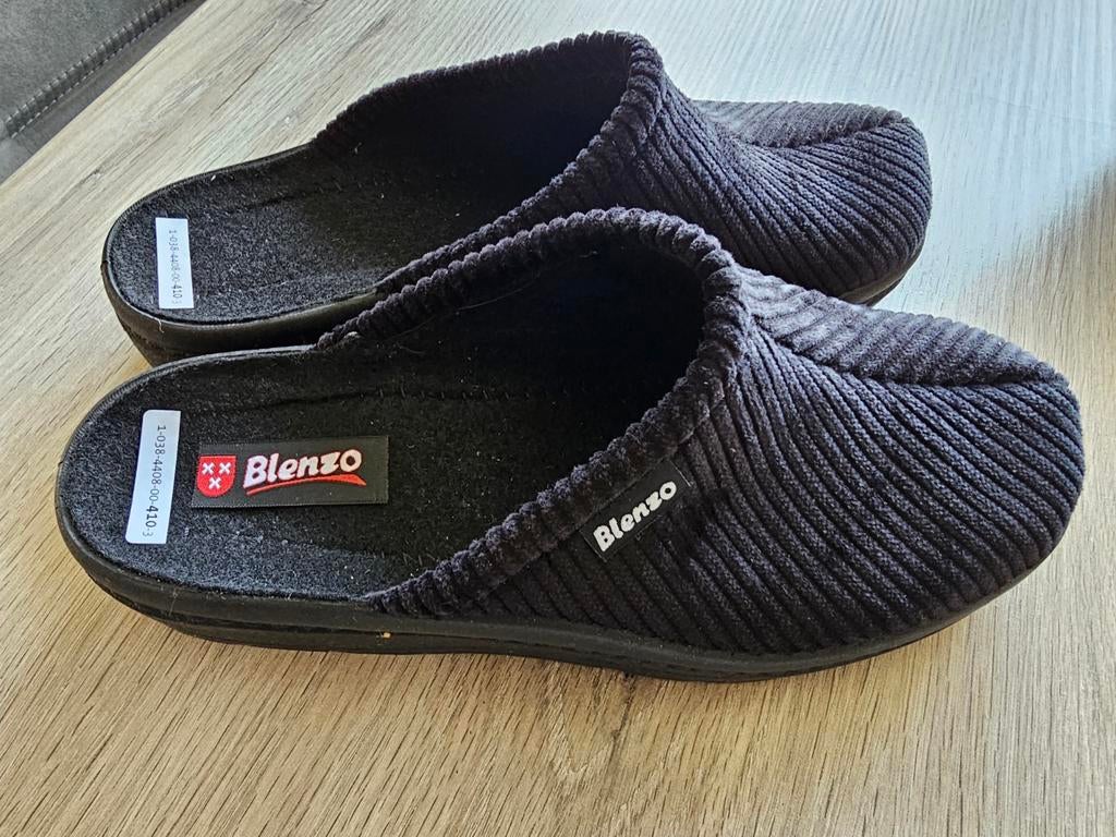 Nieuwe zwarte Blenzo heren pantoffels maat 41, Blenzo, Zwart, Nieuw, Ophalen of Verzenden
