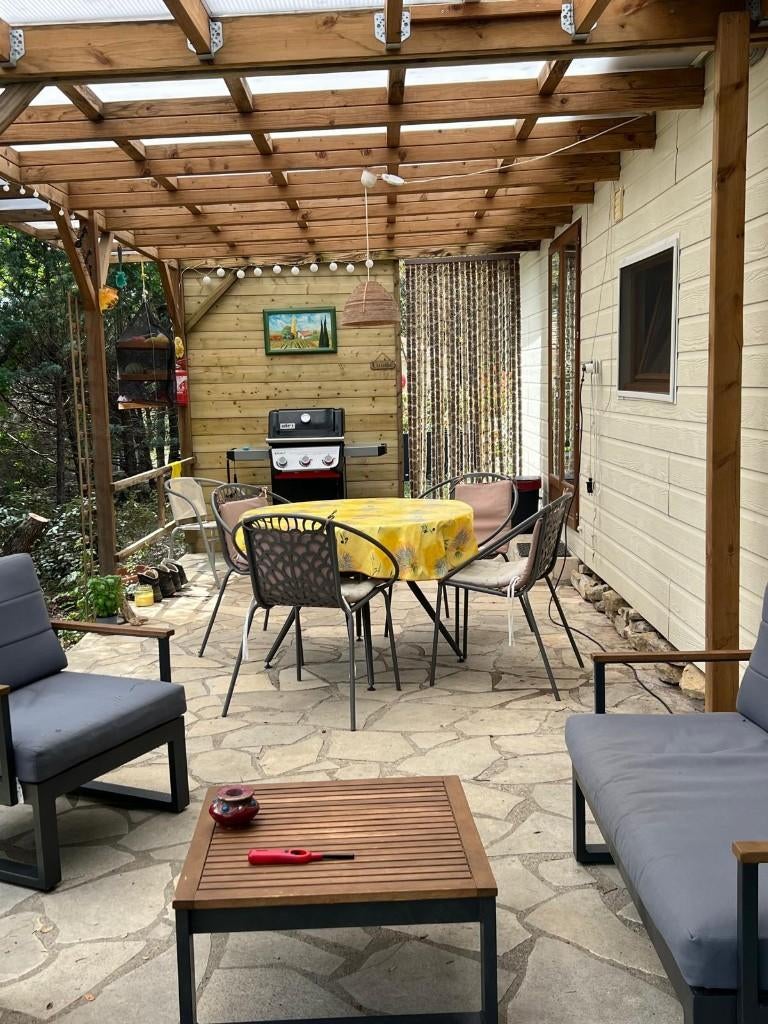 Te huur luxe stacaravan in Zuid Frankrijk met grote tuin., Vakantie, Wasmachine, Aan zee, Recreatiepark