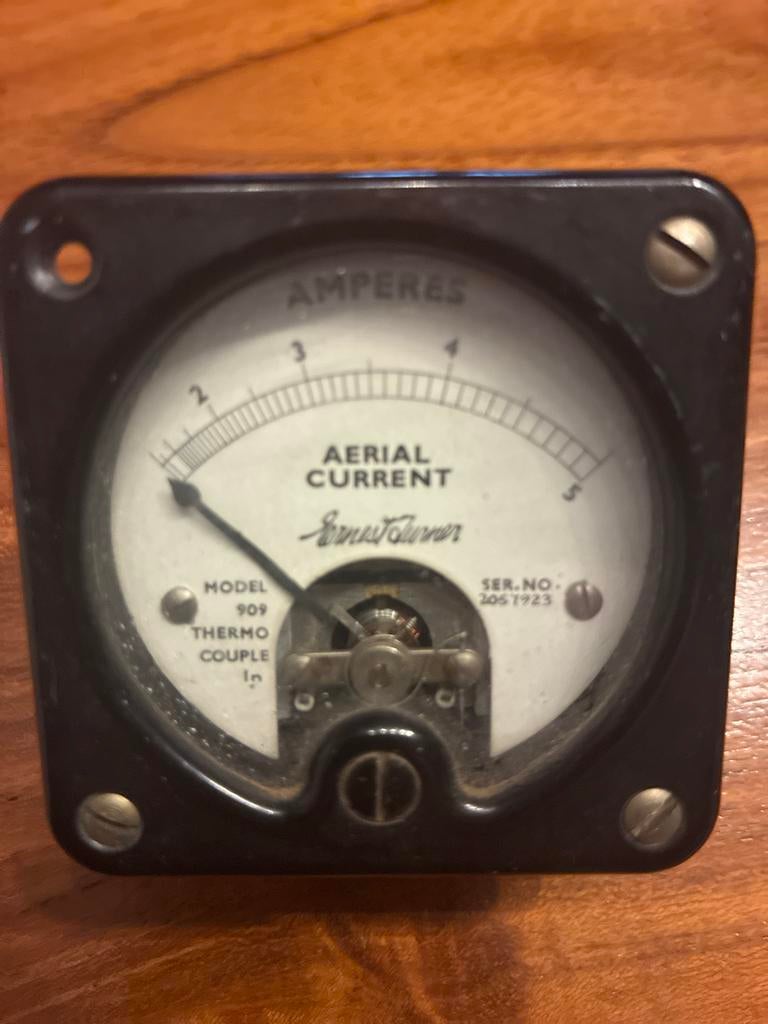 Vintage Ernest Turner Ampèremeter - Model 909, Antiek en Kunst, Ophalen of Verzenden