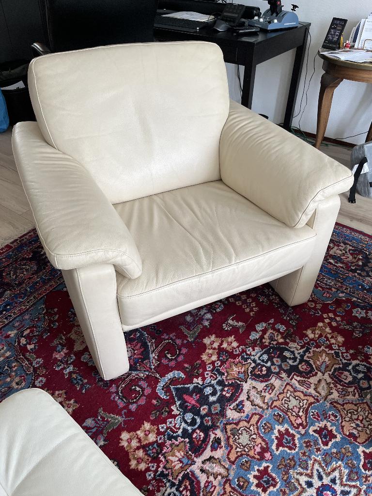 mooie leren fauteuil relax stoel van Goossens Wonen, Huis en Inrichting, Fauteuils, Ophalen, Gebruikt, 75 tot 100 cm, Leer