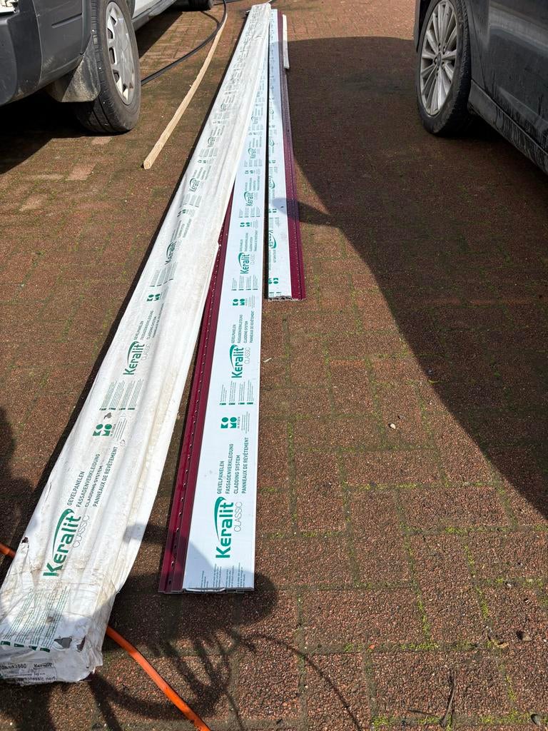 Keralit gevelpanelen rood, Ophalen, Gebruikt, Overige materialen
