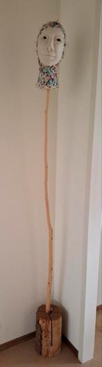 Vilten hoofd op paal - Kunstobject, Antiek en Kunst, Ophalen