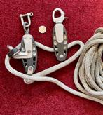 2 x Vioolblok Lewmar (een met klem), met 9 m. Lijn (12 mm.), 30 tot 60 m², 6 meter of meer, Gebruikt, Ophalen of Verzenden