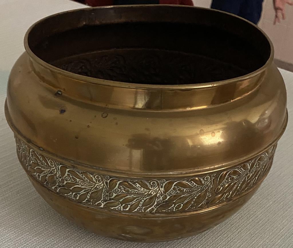 Vintage / klassieke pot rond (messing), Antiek en Kunst, Antiek | Koper en Brons, Ophalen of Verzenden