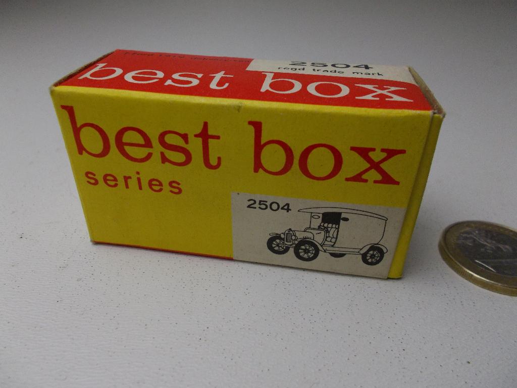 Jaren 60 BEST BOX (HOLLAND) 2504 T-FORD (ALLEEN DOOSJE!), Hobby en Vrije tijd, Modelauto's | 1:50, Ophalen of Verzenden, Zo goed als nieuw