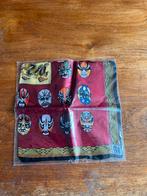 Zijden sjaal met Chinese maskers, Verzenden, Nieuw, Rood, 100 cm of meer