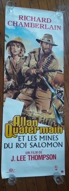 Allan Quarterlain King Solomon's Mines Originele Filmposter, Deurposter of groter, Ophalen of Verzenden, Film en Tv, Rechthoekig Staand