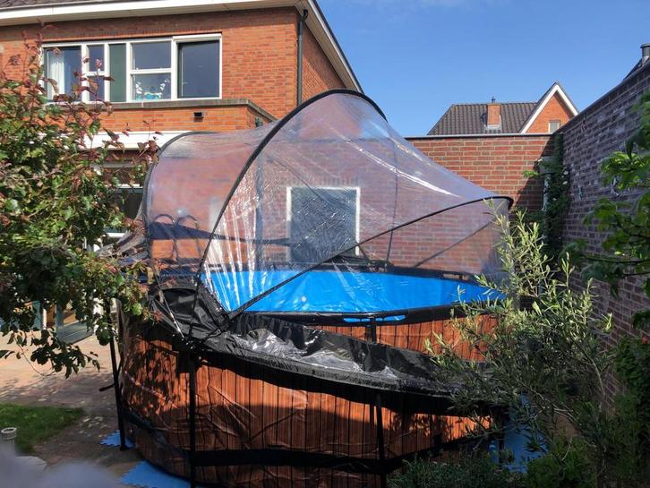 Groot zwembad met nieuwe overkapping!, Tuin en Terras, Zwembaden, Nieuw, Opzetzwembad, 120 cm of meer, 400 cm of meer, 300 cm of meer