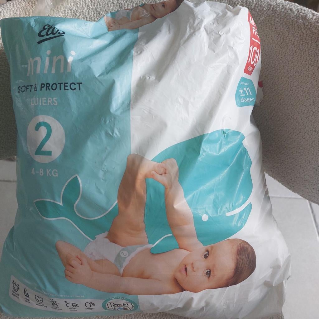 Etos luiers maat 2 (4-8 kg) - Megapack (ca. 88 stuks), Ophalen