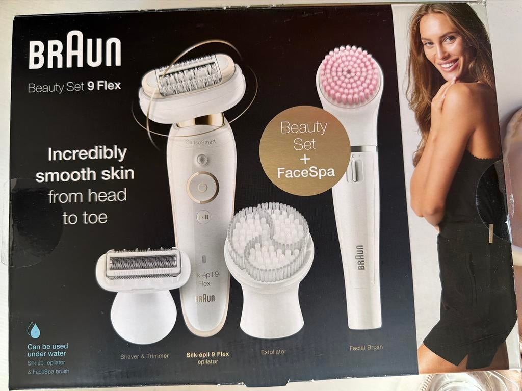 Braun Silk-épil 9 Flex epileer set met FaceSpa, Witgoed en Apparatuur, Persoonlijke-verzorgingsapparatuur, Ophalen of Verzenden