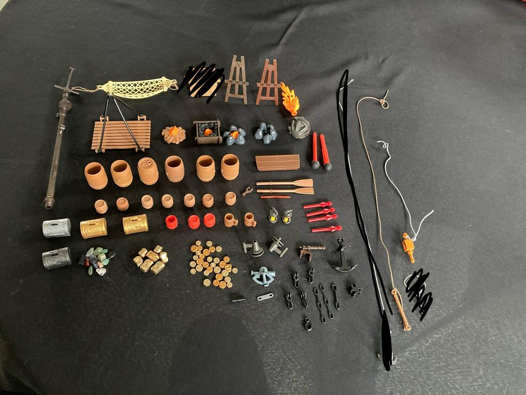 Playmobil ton, munten, hangmat ed…, Ophalen of Verzenden, Zo goed als nieuw