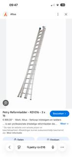 Petry Reformladder 3x16 - Professionele Driedelige Ladder, Doe-het-zelf en Verbouw, Ophalen, Zo goed als nieuw, Ladder, Opvouwbaar of Inschuifbaar
