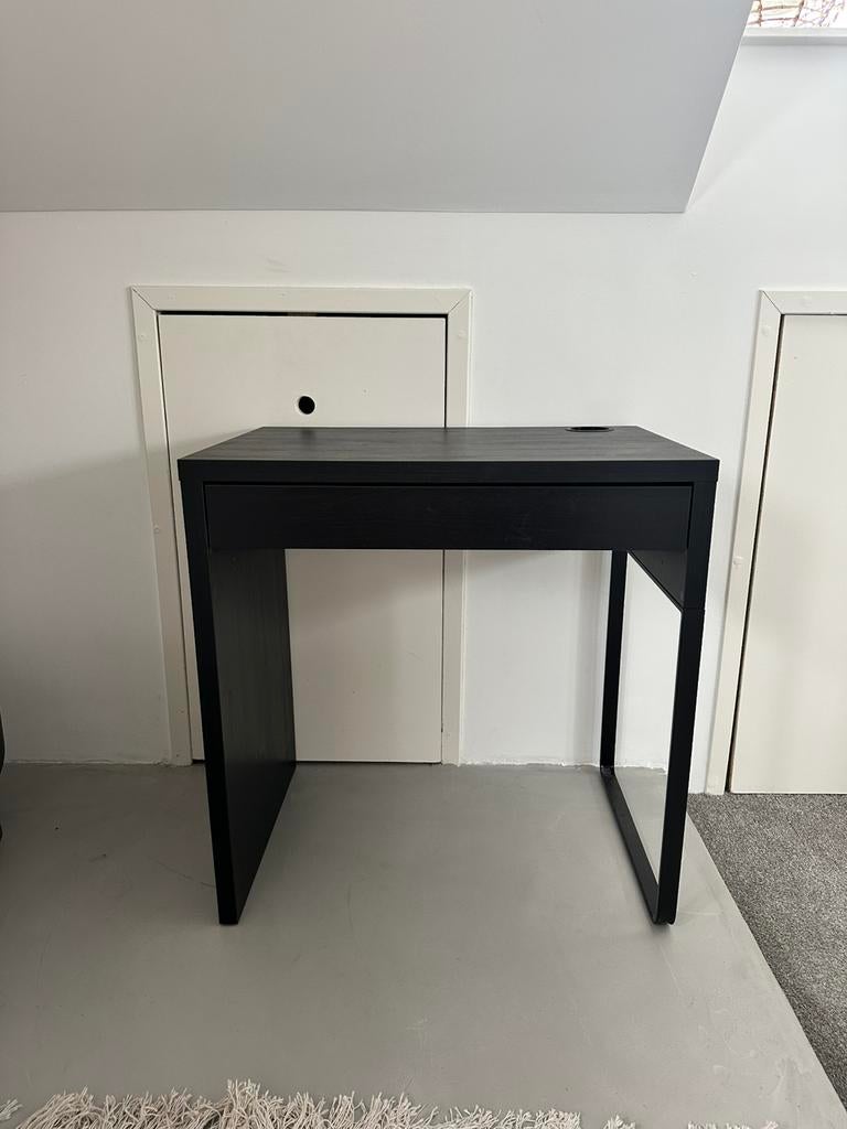 IKEA MICKE Bureau Donkerbruin/Bruinzwart, Ophalen, Met lades, Spaanplaat of MDF, Bruin