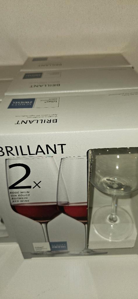 6 rode wijn glazen Schott Zwiesel voor maar € 20,00, Verzamelen, Glas en Borrelglaasjes, Nieuw, Overige typen, Ophalen of Verzenden