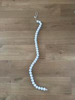 Witte houten kralen ketting, Sieraden, Tassen en Uiterlijk, Kettingen, Ophalen of Verzenden, Gebruikt, Wit, Overige materialen