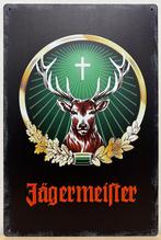 Jagermeister logo hert reclamebord van metaal wandbord deco, Reclamebord, Info@deconoord.nl, Deco Noord, Nieuw