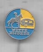 WITTE RIJDERS CARAVAN SPELD, Ophalen of Verzenden, Zo goed als nieuw, Overige onderwerpen, Speldje of Pin