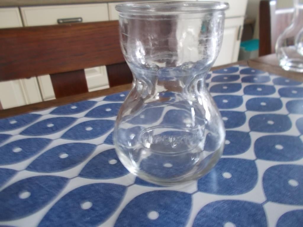 Hyacintvaas met naam,bollenglas,bollenvaas,11,5 cm hoog., Overige kleuren, Ophalen of Verzenden, Minder dan 50 cm, Glas