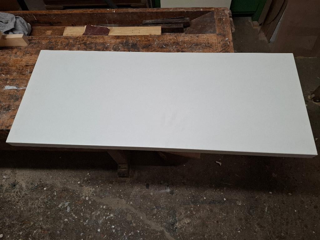 Keukenblad rest stuk 1 meter x 40 cm 4 cm dik wit melamine., Ophalen, Nieuw, Overige materialen, 20 tot 50 mm