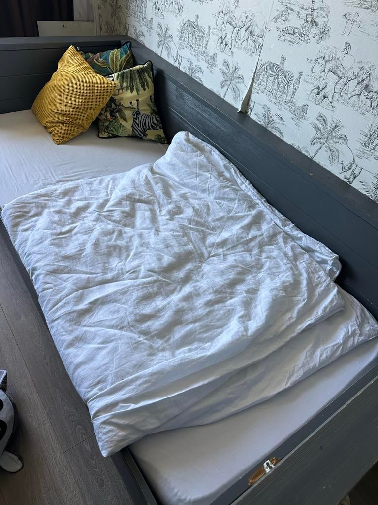 Gratis houten bed (woood) met beschadigingen, Ophalen, Gebruikt, Eenpersoons, Overige maten