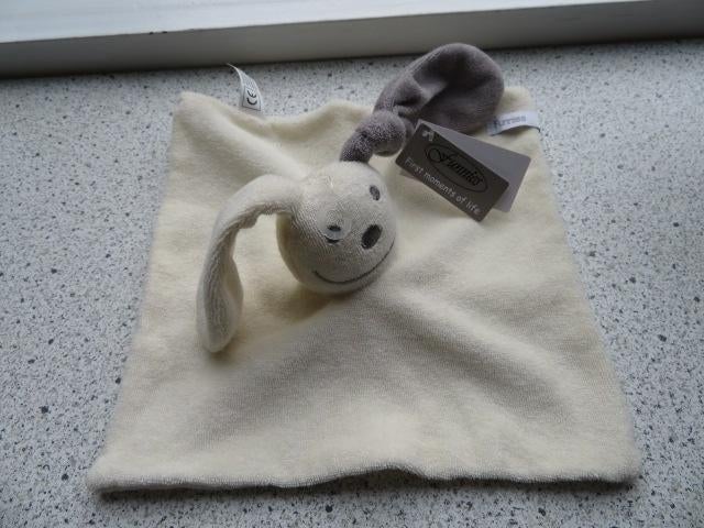Knuffeldoek konijn konijntje merk Funnies creme badstof, Ophalen of Verzenden, Nieuw, Konijn, Wasbaar