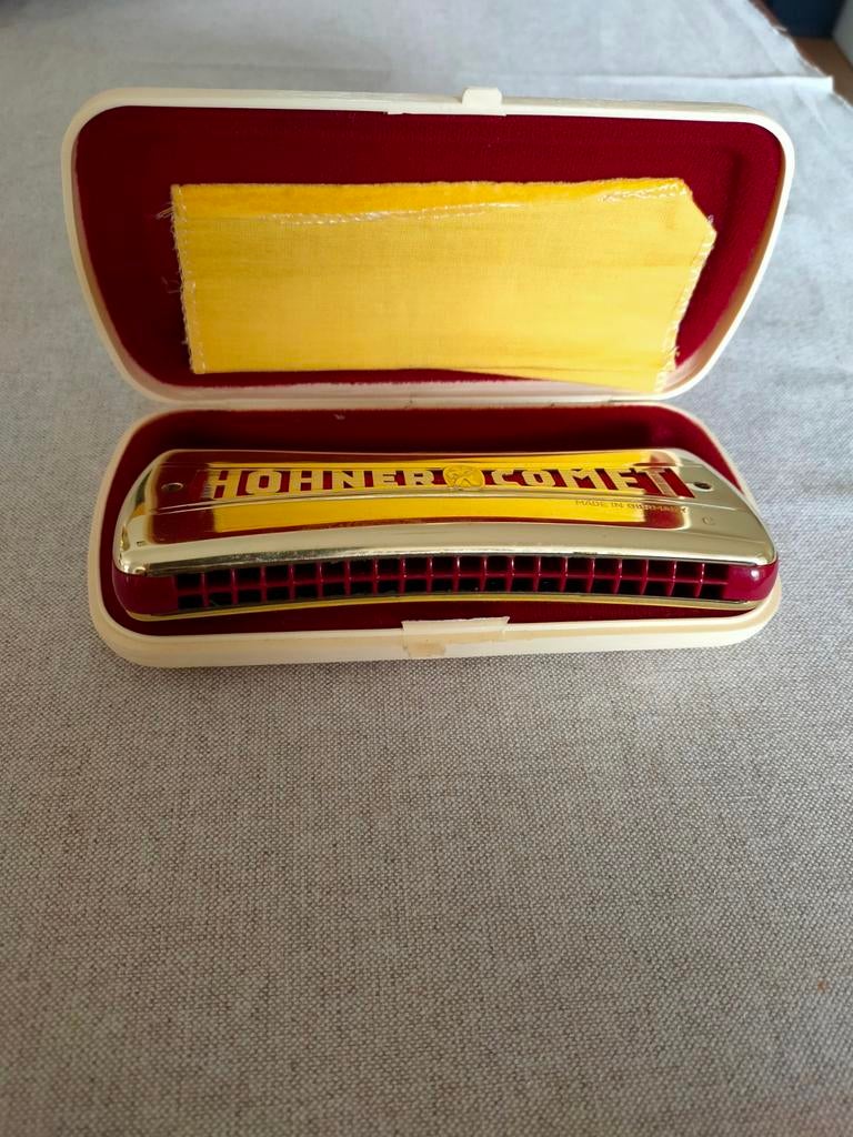 Hohner Comet Mondharmonica - Vintage C-toonsoort, Muziek en Instrumenten, Gebruikt, C-mondharmonica, Ophalen of Verzenden, Met koffer of doosje