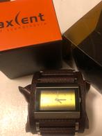 Vintage heren horloge nieuw in doos new old stock, Overige materialen, Leer, Polshorloge, Nieuw