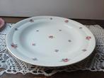 Ronde grote Franse  schaal / serveerbord roosje, Ophalen of Verzenden
