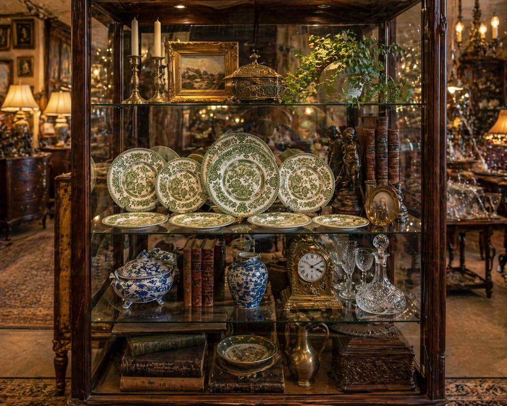 Indian Tree gebakservies 13 delig Groen Bloemenmotief