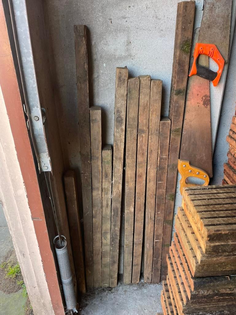 Hardhouten Azobe regelbalken 70 x 45 mm + 90 x 45 mm, Ophalen, Gebruikt, Hardhout, Minder dan 180 cm