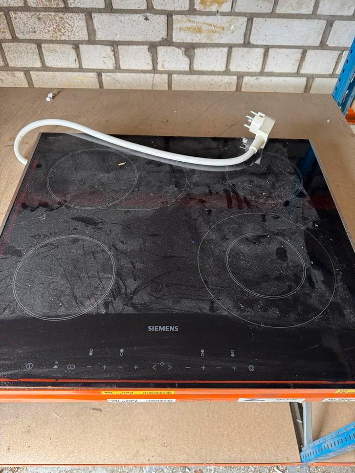 Siemens Keramische Kookplaat - ET737501E, Witgoed en Apparatuur, Kookplaten, Gebruikt, Inbouw, Keramisch, 4 kookzones, Ophalen