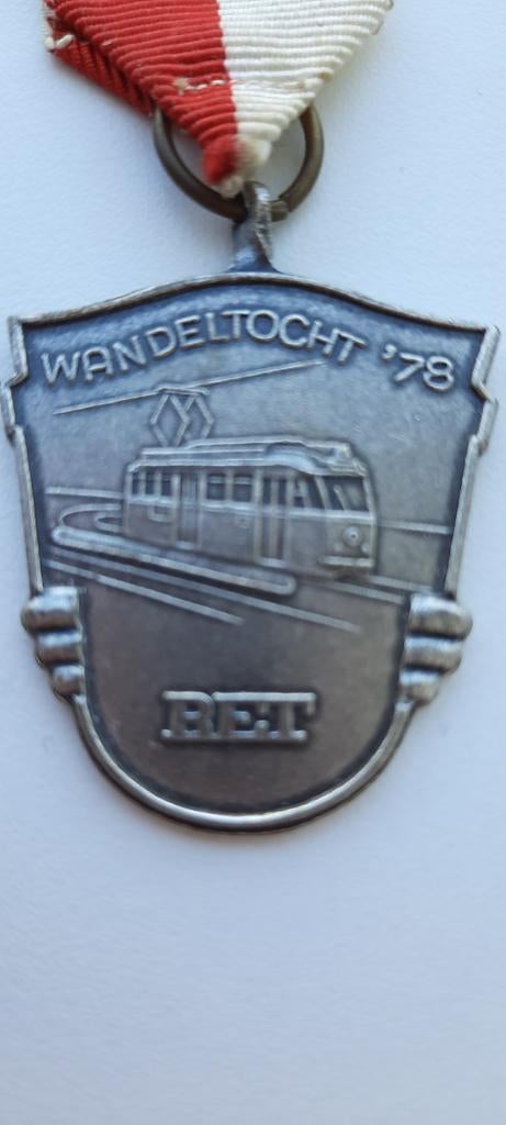 Medaille RET tram 1978 adv 1 Rotterdam, Ophalen of Verzenden, Overige materialen, Nederland