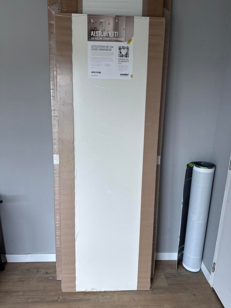 Nieuwe Svedex binnendeur, Alpine wit, 201,5x68 cm, Ophalen, Minder dan 80 cm, Binnendeur, Nieuw