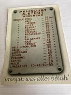 Haagse nostalgie kaart: Prijzenlijst A. Stuut Snackcar, Ophalen of Verzenden, 1960 tot 1980, Ongelopen, Zuid-Holland