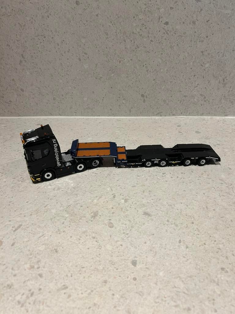 Scania Broshuis gevelstyling dieplader 1:50, Ophalen, Bus of Vrachtwagen, Wsi