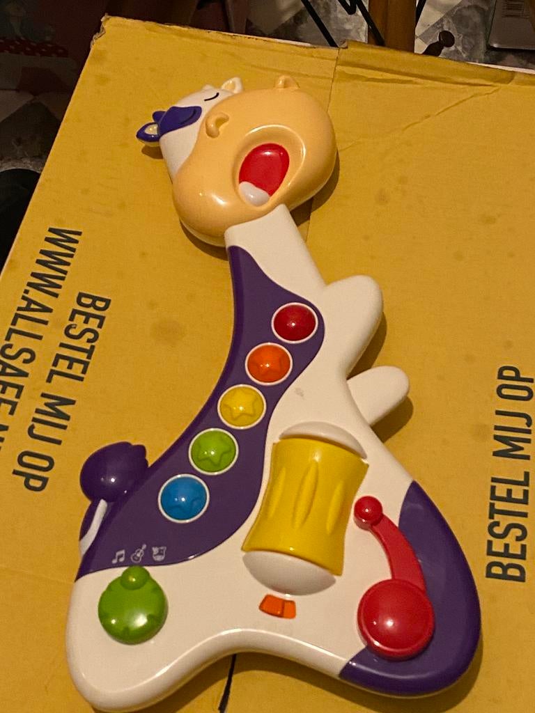 Eldohm speelgoed gitaar met geluid, Ophalen of Verzenden, Gebruikt, Overige typen, Met geluid