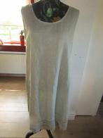 F1052 PERLA NERA mt M nieuw jurk grijs linnen kant strik, Kleding | Dames, Jurken, Verzenden, Nieuw, Knielengte, Grijs