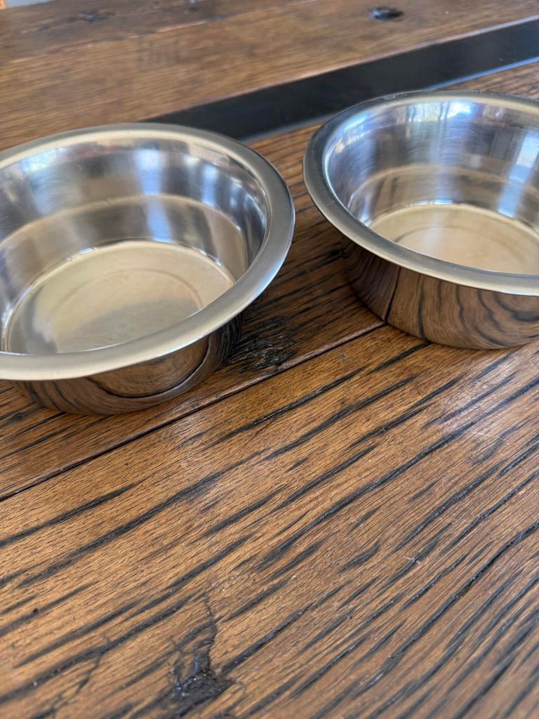 Rvs honden voerbakken, Dieren en Toebehoren, Ophalen of Verzenden, Zo goed als nieuw