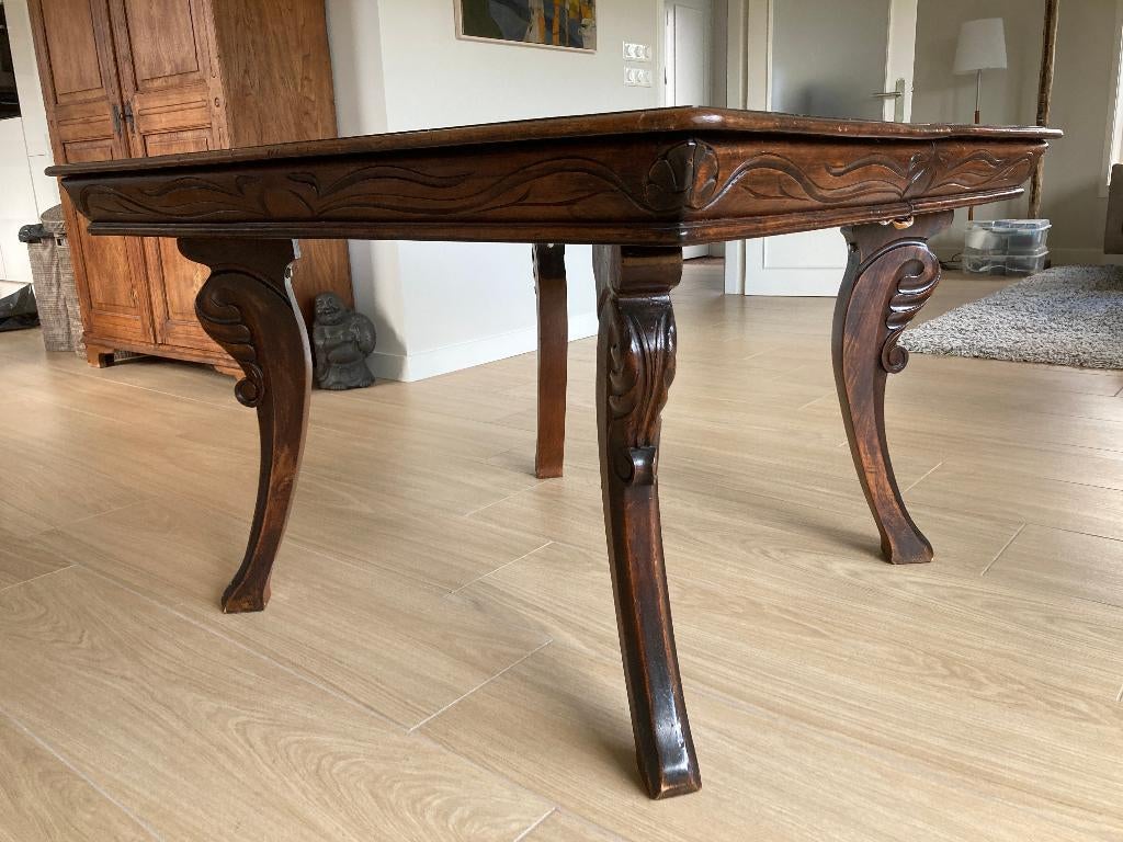 Tafel, Huis en Inrichting, Tafels | Eettafels, Gebruikt, 100 tot 150 cm, 200 cm of meer, Vijf personen of meer, Rechthoekig, Overige houtsoorten