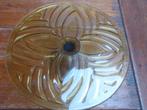 Art deco persglazen taartschaal op voet, Luxval, Ophalen of Verzenden