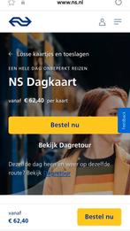 Onbeperkt reizen met NS Dagkaart!, Tickets en Kaartjes
