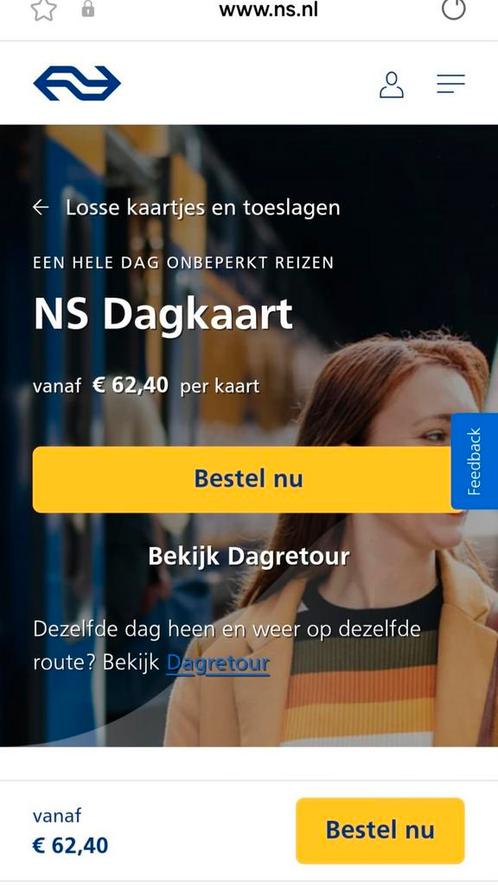 Onbeperkt reizen met NS Dagkaart!, Tickets en Kaartjes, Overige Tickets en Kaartjes