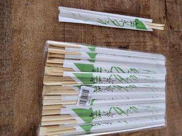1000 setjes Bamboe Eetstokjes met Groene Japanse Decor beschikbaar voor biedingen
