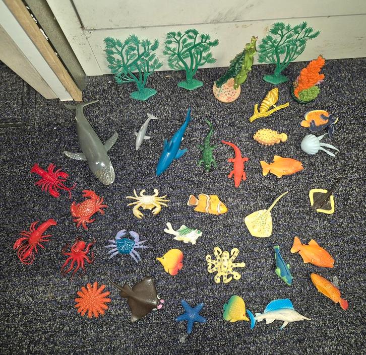 Grote set zeedieren en andere figuren, Kinderen en Baby's, Speelgoed | Overig, Zo goed als nieuw, Jongen of Meisje, Ophalen of Verzenden