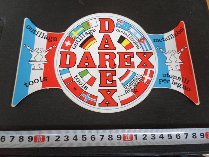sticker DAREX Tools outillage metallhobel utensili per legno, Verzamelen, Stickers, Zo goed als nieuw, Bedrijf of Vereniging, Ophalen