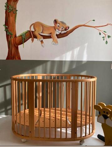 Stokke Sleepi WIEG BEDJE PEUTERBED Naturel hout 2 matrassen beschikbaar voor biedingen
